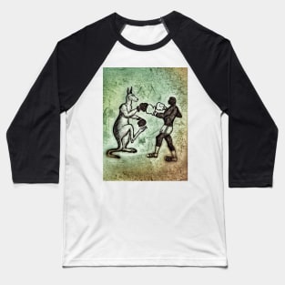 Boxing Kangaroo Baseball T-Shirt